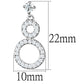 MA3W639 - Rhodium Brass Earrings with AAA Grade CZ  in Clear