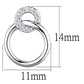 MA3W641 - Rhodium Brass Earrings with AAA Grade CZ  in Clear