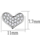 MA3W645 - Rhodium Brass Earrings with AAA Grade CZ  in Clear