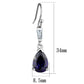 MA3W648 - Rhodium Brass Earrings with AAA Grade CZ  in Amethyst