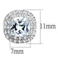 MA3W651 - Rhodium Brass Earrings with AAA Grade CZ  in Clear