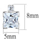 MA3W652 - Rhodium Brass Earrings with AAA Grade CZ  in Clear