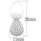 MA3W659 - Rhodium Brass Earrings with AAA Grade CZ  in Clear