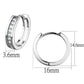 MA3W660 - Rhodium Brass Earrings with AAA Grade CZ  in Clear