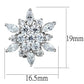 MA3W661 - Rhodium Brass Earrings with AAA Grade CZ  in Clear
