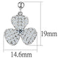 MA3W662 - Rhodium Brass Earrings with AAA Grade CZ  in Clear
