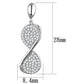 MA3W663 - Rhodium Brass Earrings with AAA Grade CZ  in Clear