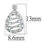 MA3W664 - Rhodium Brass Earrings with AAA Grade CZ  in Clear