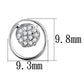 MA3W669 - Rhodium Brass Earrings with AAA Grade CZ  in Clear