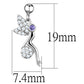 MA3W670 - Rhodium Brass Earrings with AAA Grade CZ  in Amethyst