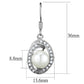MA3W673 - Rhodium Brass Earrings with Synthetic Pearl in White