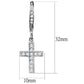 MA3W688 - Rhodium Brass Earrings with AAA Grade CZ  in Clear