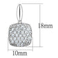 MA3W691 - Rhodium Brass Earrings with AAA Grade CZ  in Clear