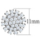 MA3W694 - Rhodium Brass Earrings with AAA Grade CZ  in Clear