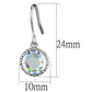 MA3W698 - Rhodium Brass Earrings with AAA Grade CZ  in Clear