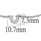 MA3W710 - Rhodium Brass Bracelet with AAA Grade CZ  in Clear