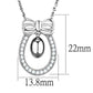 MA3W718 - Rhodium Brass Necklace with AAA Grade CZ  in Clear