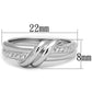 MA3W741 - Rhodium Brass Ring with AAA Grade CZ  in Clear