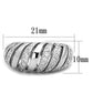 MA3W743 - Rhodium Brass Ring with AAA Grade CZ  in Clear