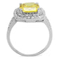 MA3W760 - Rhodium Brass Ring with AAA Grade CZ  in Topaz