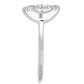 MA3W765 - Rhodium Brass Ring with AAA Grade CZ  in Clear