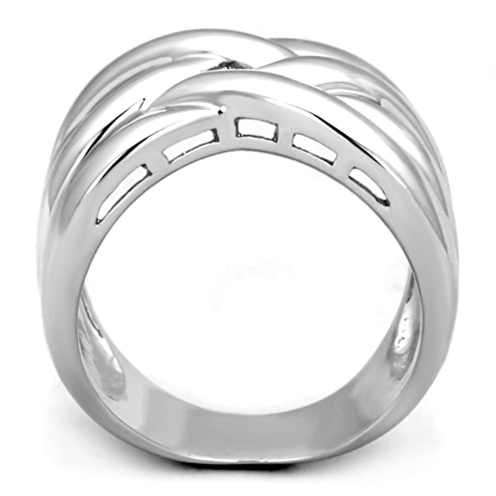 MA3W784 - Rhodium Brass Ring with No Stone