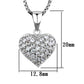 MA3W793 - Rhodium Brass Chain Pendant with AAA Grade CZ  in Clear