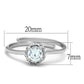 MA3W795 - Rhodium Brass Ring with AAA Grade CZ  in Clear
