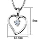 MA3W797 - Rhodium Brass Chain Pendant with AAA Grade CZ  in Clear