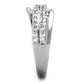 MA3W798 - Rhodium Brass Ring with AAA Grade CZ  in Clear