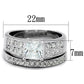 MA3W817 - Rhodium Brass Ring with AAA Grade CZ  in Clear