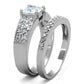 MA3W817 - Rhodium Brass Ring with AAA Grade CZ  in Clear