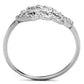 MA3W824 - Rhodium Brass Ring with AAA Grade CZ  in Clear