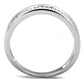MA3W829 - Rhodium Brass Ring with AAA Grade CZ  in Clear