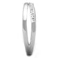MA3W829 - Rhodium Brass Ring with AAA Grade CZ  in Clear