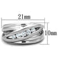 MA3W830 - Rhodium Brass Ring with AAA Grade CZ  in Clear