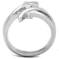 MA3W833 - Rhodium Brass Ring with AAA Grade CZ  in Clear