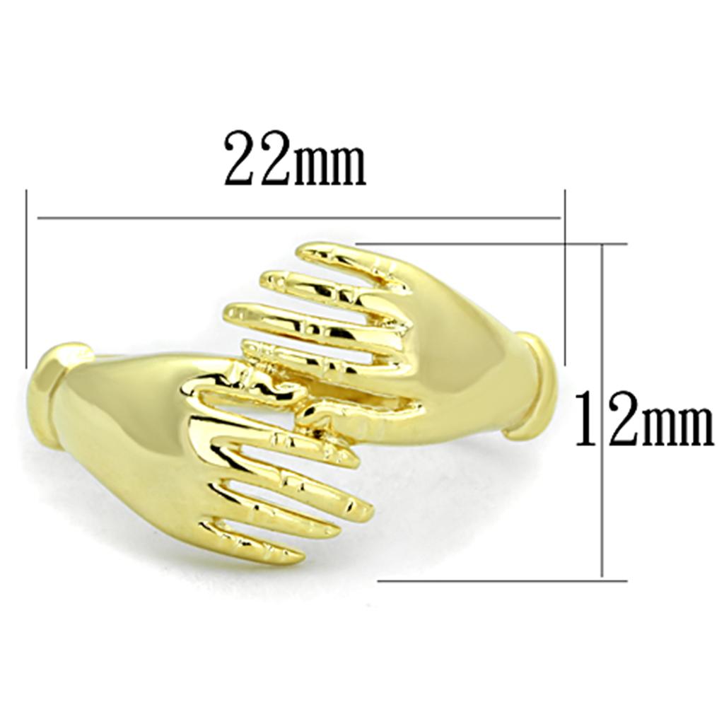 MA3W834 - Gold Brass Ring with No Stone