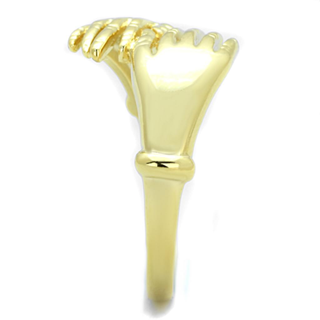 MA3W834 - Gold Brass Ring with No Stone