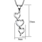 MA3W843 - Rhodium Brass Chain Pendant with AAA Grade CZ  in Clear