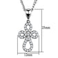 MA3W845 - Rhodium Brass Chain Pendant with AAA Grade CZ  in Clear