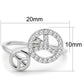 MA3W853 - Rhodium Brass Ring with AAA Grade CZ  in Clear