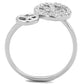 MA3W853 - Rhodium Brass Ring with AAA Grade CZ  in Clear
