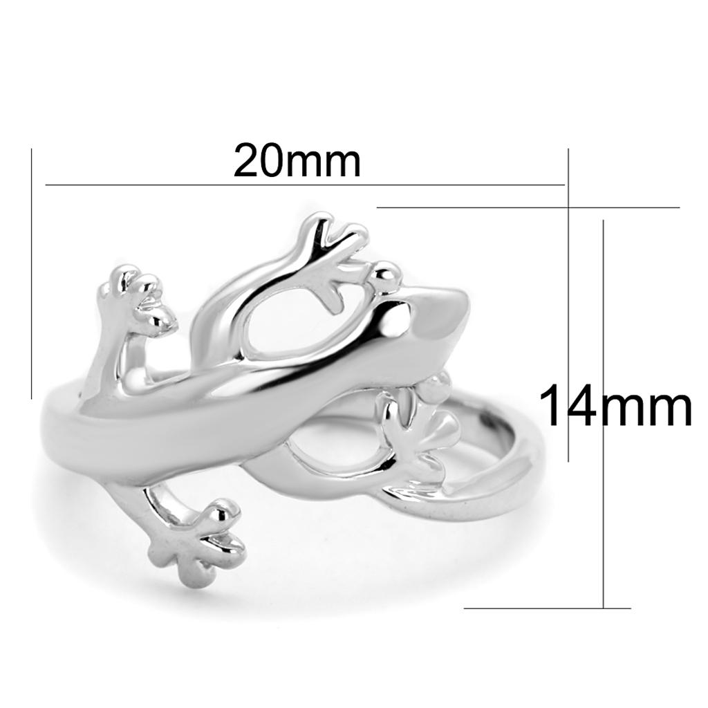 MA3W858 - Rhodium Brass Ring with No Stone