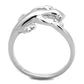 MA3W858 - Rhodium Brass Ring with No Stone