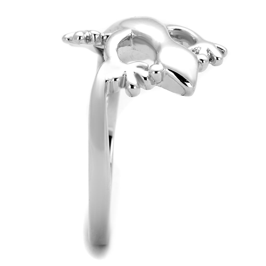 MA3W858 - Rhodium Brass Ring with No Stone