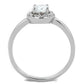 MA3W863 - Rhodium Brass Ring with AAA Grade CZ  in Clear
