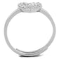 MA3W865 - Rhodium Brass Ring with AAA Grade CZ  in Clear