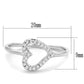 MA3W866 - Rhodium Brass Ring with AAA Grade CZ  in Clear