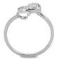 MA3W867 - Rhodium Brass Ring with AAA Grade CZ  in Clear
